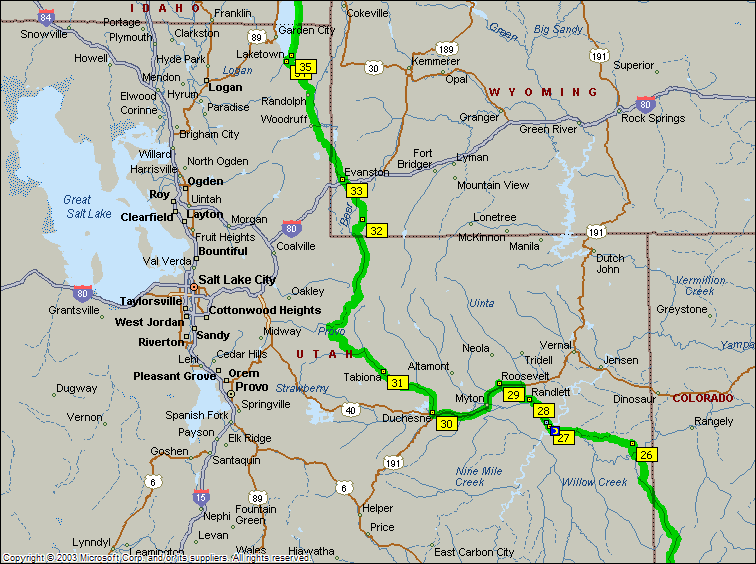 Utah and Wyoming