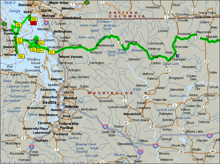 Map Of Washington State And British Columbia - London Top Attractions Map